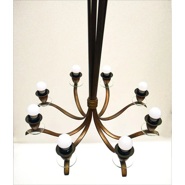 1950s Brass Chandelier, Italy, 1950s For Sale - Image 5 of 12