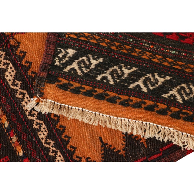 Textile Vintage Afghan Kilim in Rust, With Polychromatic Patterns, From Rug & Kilim For Sale - Image 7 of 7