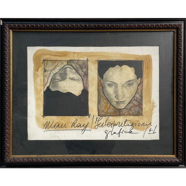 Man Ray, Mid-Century Modern Composition, Mixed Media on Paper, 1940-1970s For Sale - Image 16 of 16