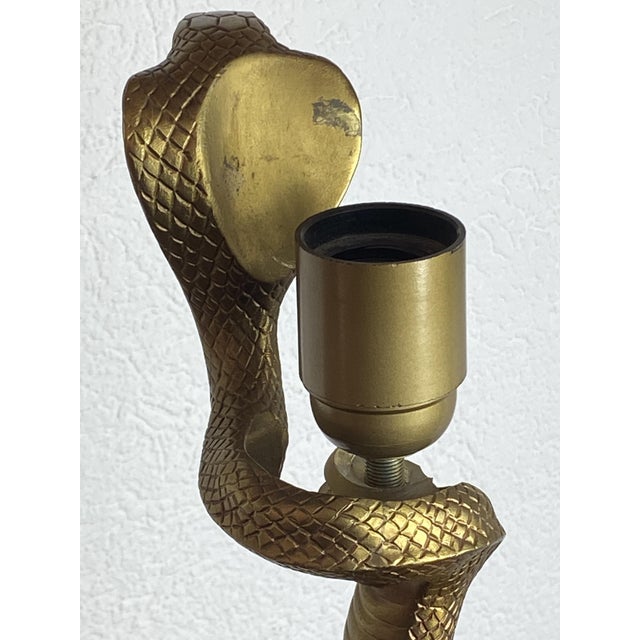 Vintage Bronze Cobra Lamp, 1970s For Sale - Image 17 of 18
