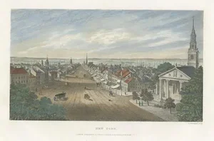 Davenport, Urban Landscape of New York, 1842, Print