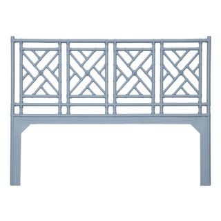 Chippendale Headboard California King - Pool Blue For Sale