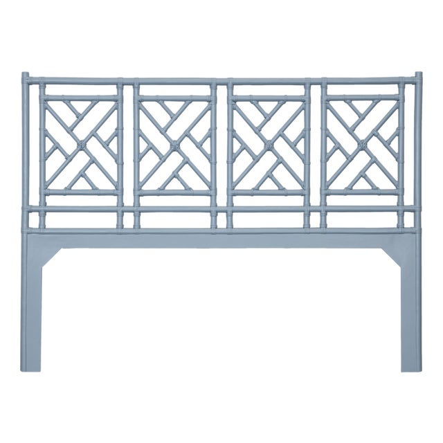 Chippendale Headboard California King - Pool Blue For Sale