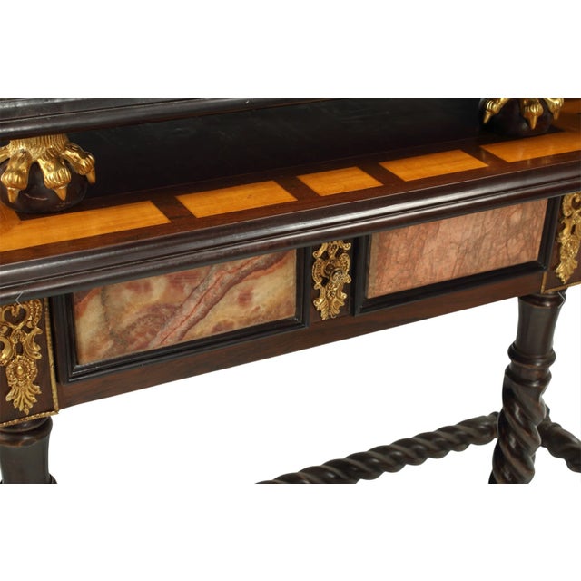 Mid 20th Century Renaissance Style Ormolu Mounted Specimen Marble Cabinet on a Stand For Sale - Image 5 of 5