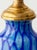 Blue Art Deco Bohemian Blue Art Glass Table Lamp with Cast Brass Base.Czechoslovakia, 1920s For Sale - Image 8 of 18