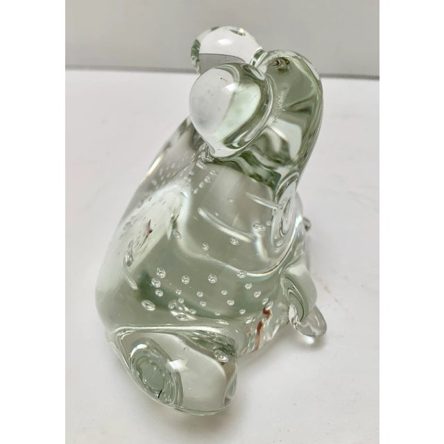 Artisan Blown Glass Frog Decor Accent or Paperweight For Sale - Image 9 of 11