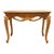 Floral & Scallop Carved Walnut & Burl Cabriole Legged Low Table C1930 For Sale - Image 4 of 11
