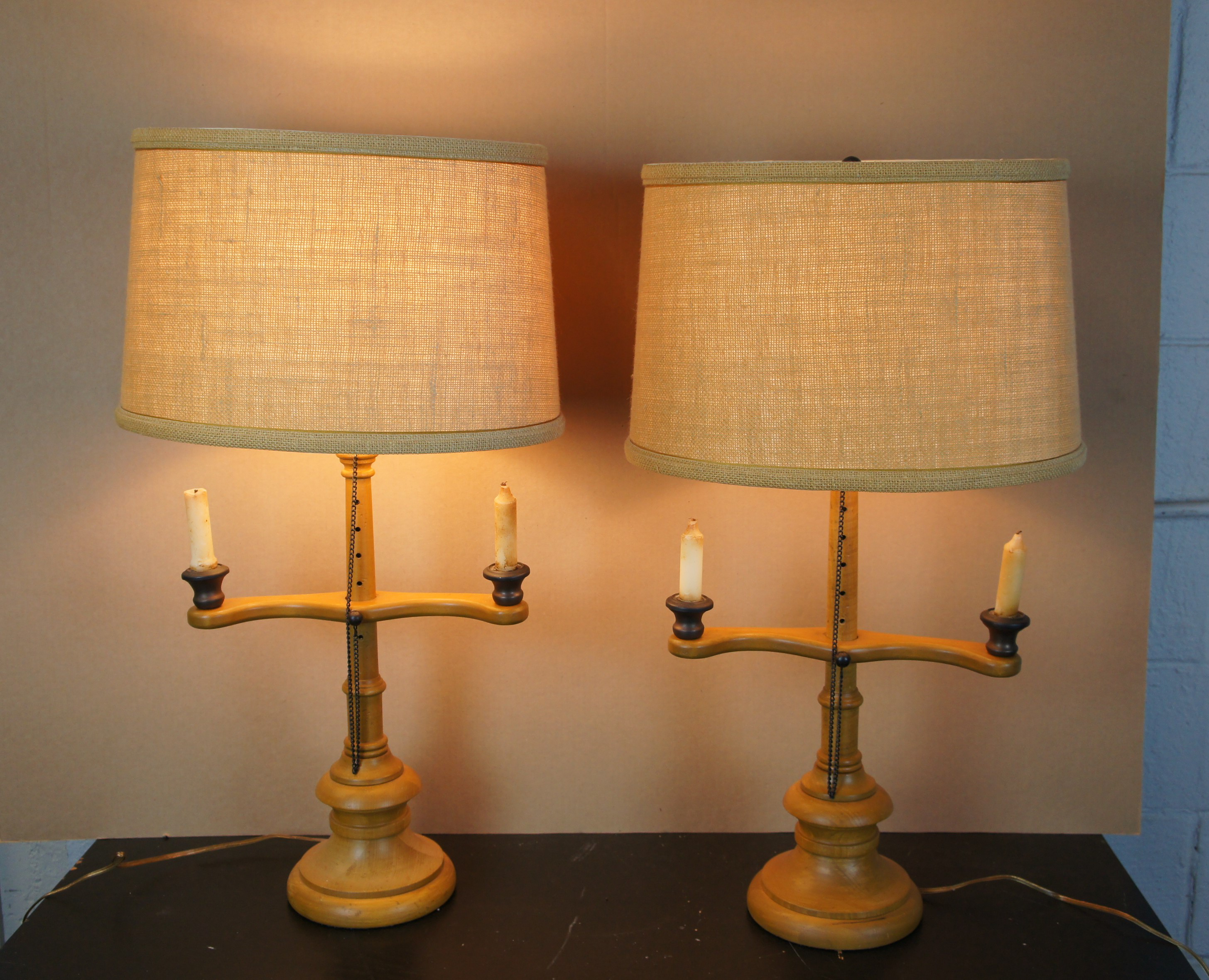 early american table lamps