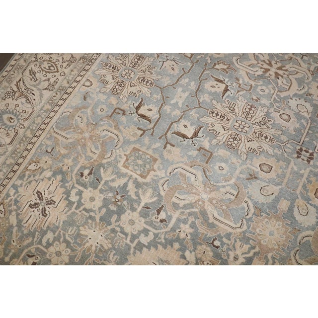 Persian Malayer Sea Foam Color Rug rug no.j4366 For Sale - Image 9 of 14