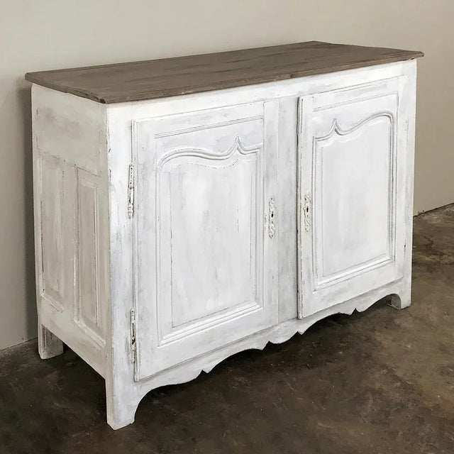 French Country 18th Century Country French Provincial Painted Buffet For Sale - Image 3 of 12