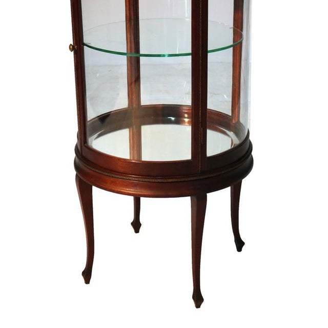 Antique Louis XVI Style Mahogany, Glass & Ormolu Round Vitrine C1910 For Sale - Image 12 of 15