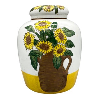 20th Century Chinese Sunflower Ginger Jar For Sale