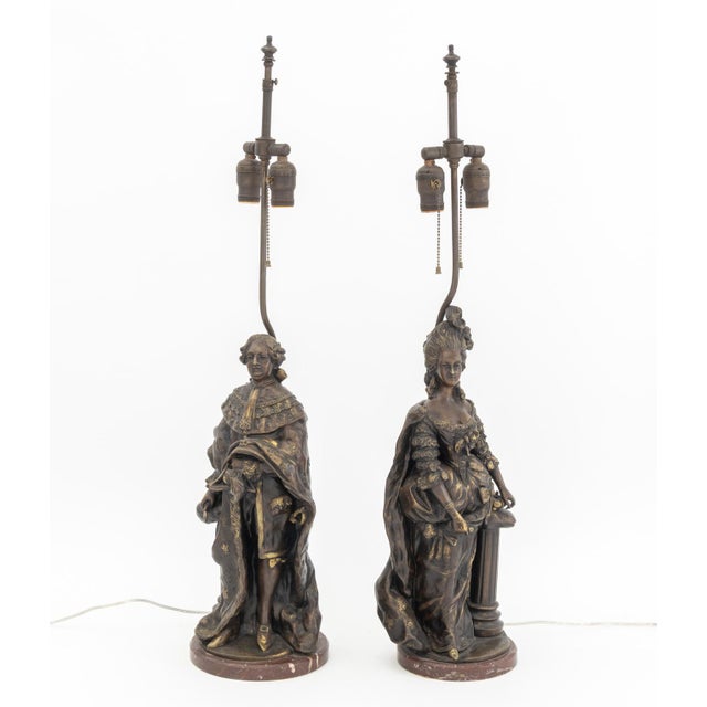 After Pierre-Ettienne Campagne Bronze Lamps, Pair For Sale - Image 9 of 9