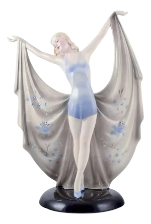 Large Austrian Art Deco Sculpture in Ceramic