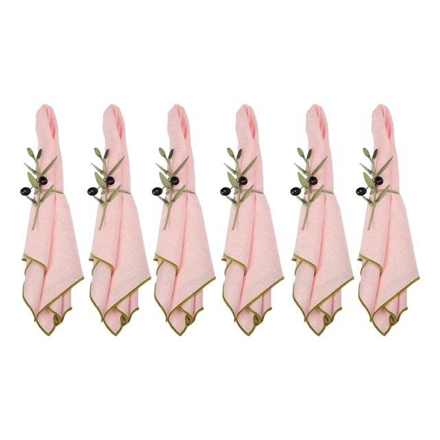 Branching Out: Olive Twig Napkin Rings - Set of 6 For Sale