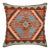 1990s Shabby Chic Tribal Turkish Hand Woven Kilim Throw Pillow For Sale