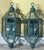 Pair of Vintage Solid Brass & Beveled Glass Wall Lantern - Sconces - Verdigris For Sale - Image 9 of 14