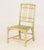 Modern Green Painted Faux Bamboo Side Chair For Sale - Image 9 of 9