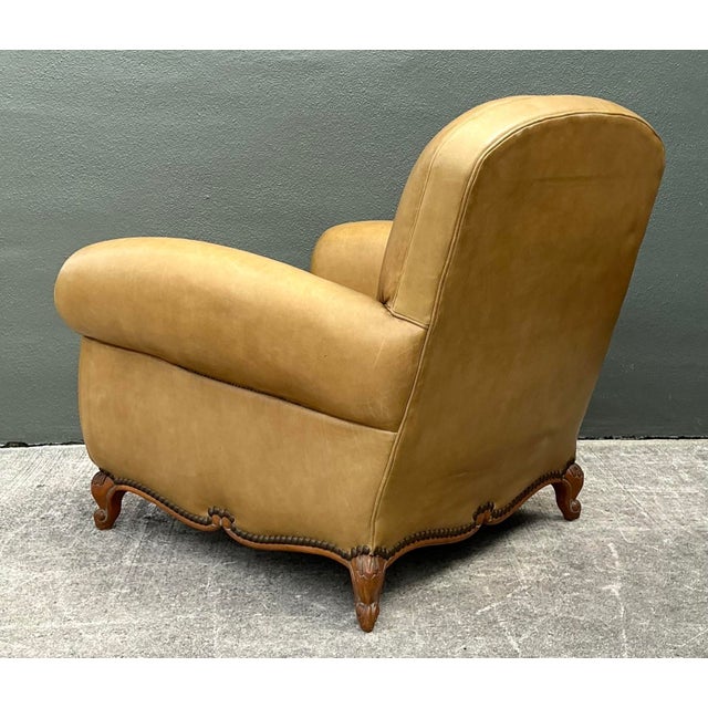 Ralph Lauren Vintage Ralph Lauren Deco Leather Club Chair For Sale - Image 4 of 12