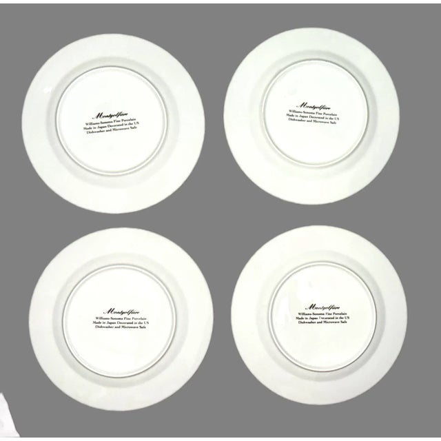 1980s Williams-Sonoma Montgolfiere Hot Air Balloon Plates Salad/Dessert- Set of 4 For Sale In New York - Image 6 of 6