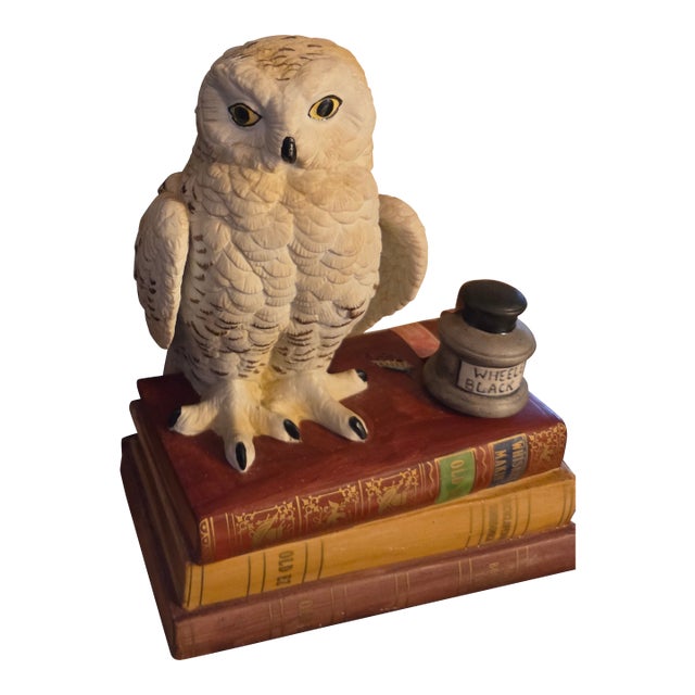 Ezra Brooks 101 Empty Snowy Owl Decanter 1979 W Box & Paperwork For Sale