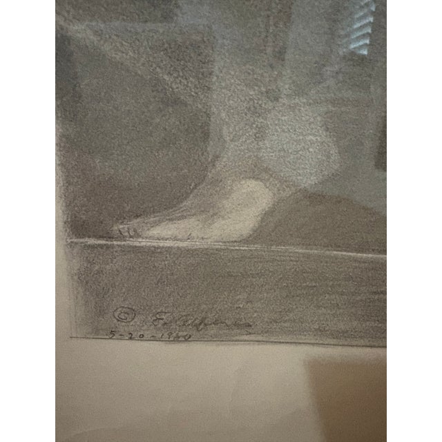 Charcoal 1970s Enrique Alferez Pencil Study Drawing For Sale - Image 8 of 13