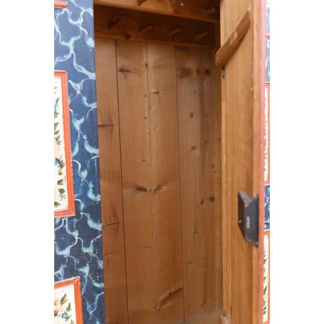 Antique Baroque Folk Art Hand-Painted Cabinet in Wood, Central Europe, 1865 For Sale - Image 18 of 18
