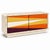 Postmodern Six-Drawer Dresser with Custom Geometric Finish A striking postmodern dresser with a custom, mid-century-...