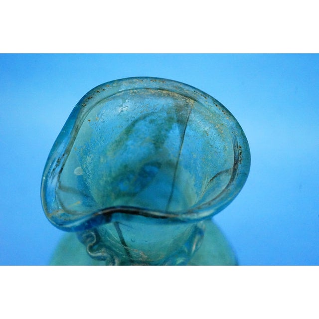 Iridescent Scavo Murano Glass Vase Jug attributed to Cenedese / Toso, 1960s For Sale - Image 12 of 18