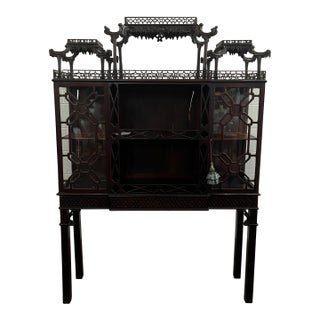 Antique Chinese Style Pagoda Display Cabinet on Stand For Sale