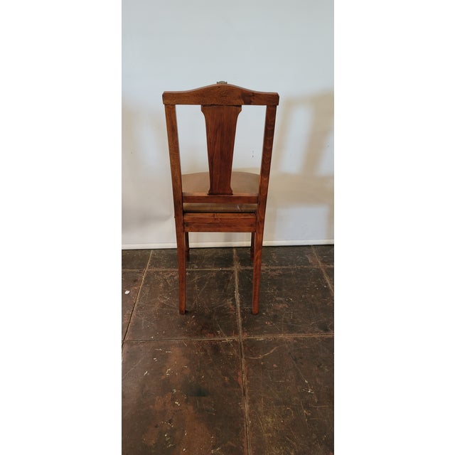 Mid 19th Century Antique French Empire Napoleonic 4 Dining Chairs Inlaid Wood and Ormolu For Sale - Image 5 of 7