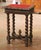 19th Century French Louis XIII Carved Walnut Side Table With Velvet Top For Sale - Image 13 of 15