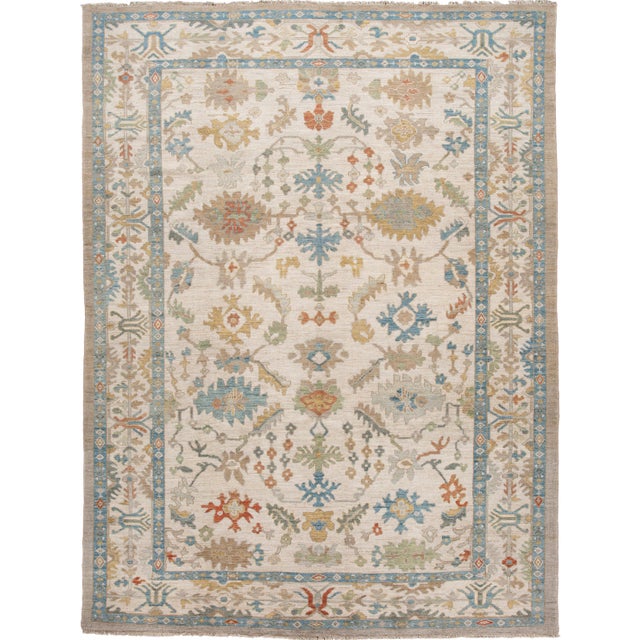 Modern Sultanabad Wool Rug For Sale
