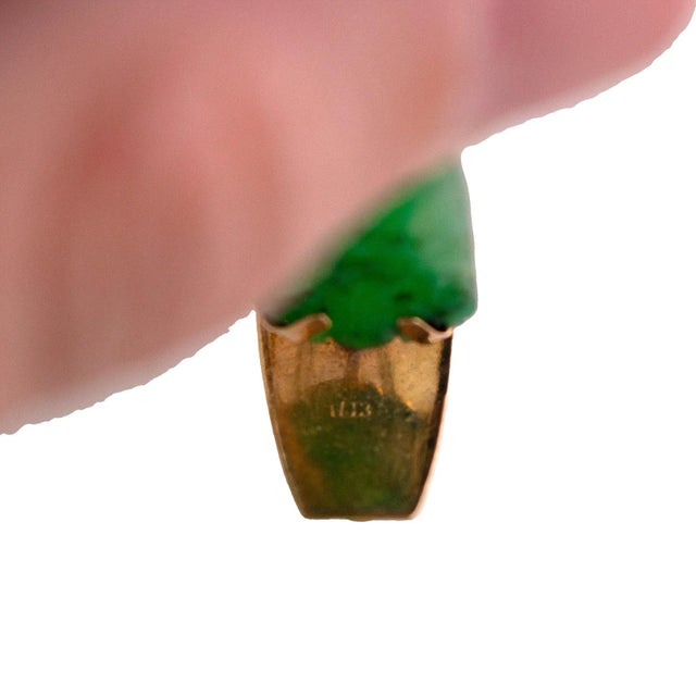 Vintage Jade Sailboat Charm For Sale - Image 4 of 5