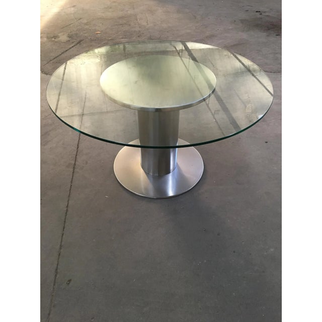 Mid-Century Modern Italian Chromed Base Dining Table, 1970s For Sale - Image 11 of 11