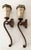 Late 20th Century Vintage Pair of Exquisite Alabaster and Metal Torchiere Sconces For Sale - Image 5 of 12