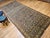 Textile Antique Karabagh Gallery Rug, Hand-Knotted Wool, Allover Geometric Pattern, Navy & Tan, 7' X 14' For Sale - Image 7 of 17