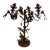Oak Leaves and Acorns Metal Candelabra For Sale