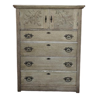 Antique Wooden Chiffonier Chest With Attach Mirror Frame. Circa 1920's For Sale