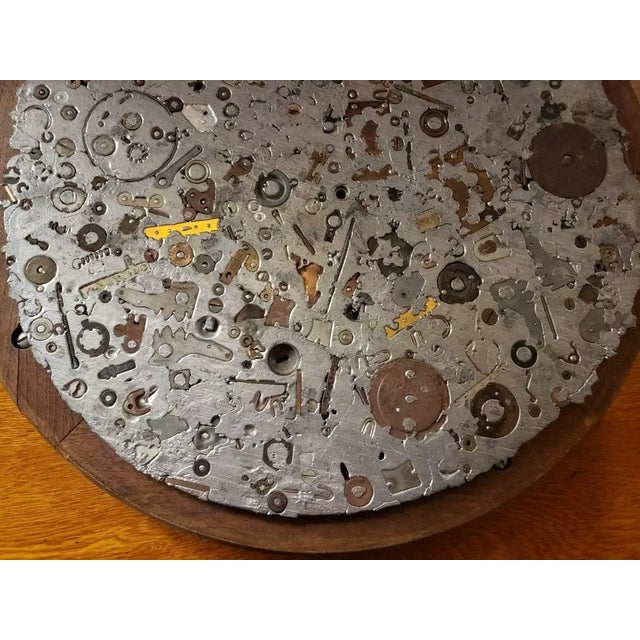 Folk Art 1960s American Brutalist Mixed Media Found Object Mechanical Components Assemblage Wall Plaque Art For Sale - Image 3 of 9