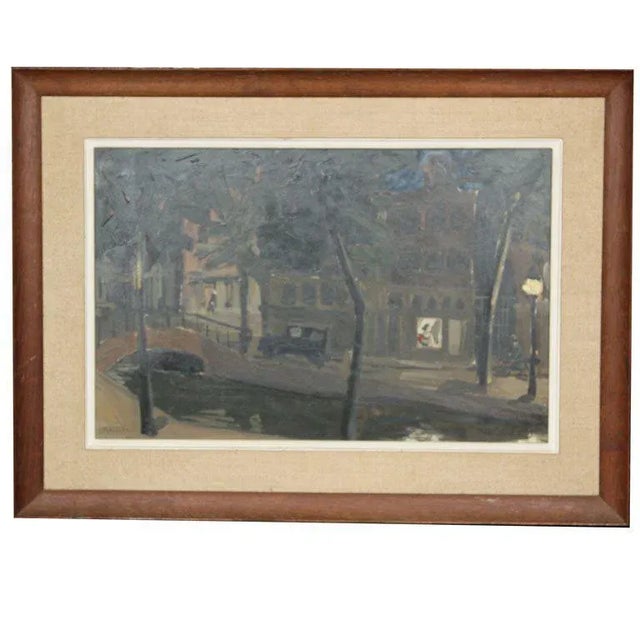 1940s 1940s Vintage Amsterdam Signed Oil Painting For Sale - Image 5 of 5