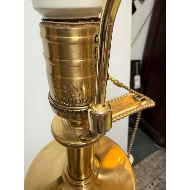 Vintage Quoizel for Lenox Empire Table Lamps, Pair For Sale - Image 10 of 12