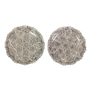Abp- 19th Century Cut Glass Wine Bottle/Wine Glass Coasters- a Pair