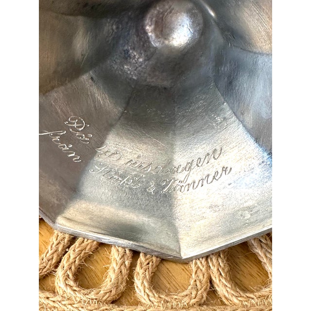 Metal 1930’s Art Deco Just Andersen Pewter Candelabra For Sale - Image 7 of 12