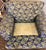 Mid 20th Century Mid 20th Century Blue Shiny & Matt Lime Green Floral Upholstery Club Lounge Chair For Sale - Image 5 of 12