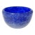Vintage Murano Miniature Italian Art Glass Cobalt Blue Pulegoso Bubble Technique Bowl Vide-Poche For Sale