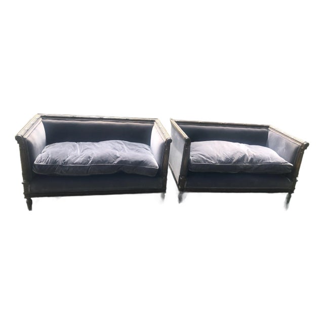 Pair or Early 20th Century French Louis XVI Settees For Sale