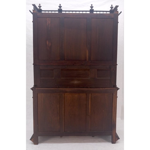 Very Fine French Carved Walnut Gallery Top Buffet Sideboard Cupboard MINT! For Sale - Image 10 of 18