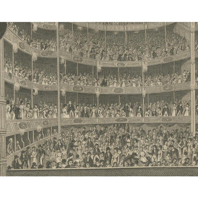 19th Century Isaac Taylor, Drury Lane Theatre from the Stage During the Performance, 1804, Engraving For Sale - Image 5 of 8