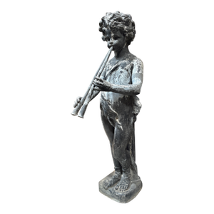 Late 19th Century English Piping Pan Lead and Zinc Fountain Figure